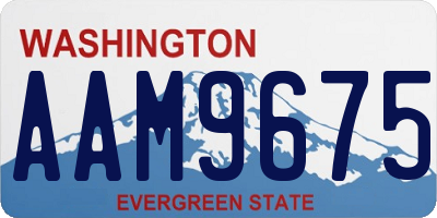 WA license plate AAM9675