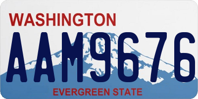 WA license plate AAM9676