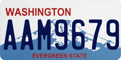WA license plate AAM9679
