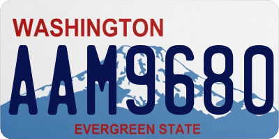 WA license plate AAM9680