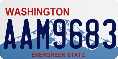 WA license plate AAM9683