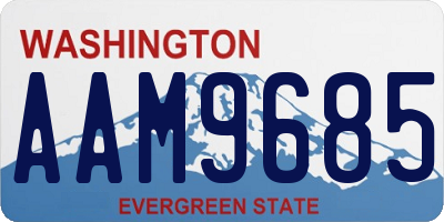WA license plate AAM9685