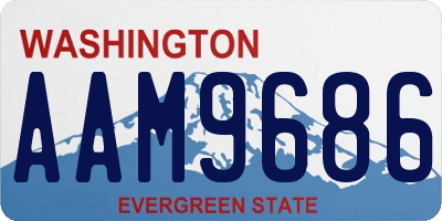 WA license plate AAM9686