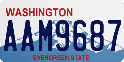 WA license plate AAM9687