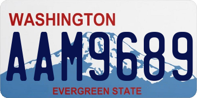 WA license plate AAM9689