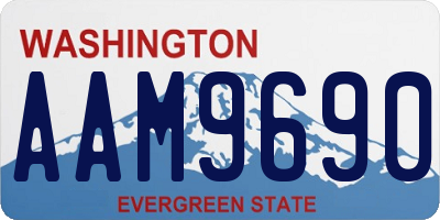 WA license plate AAM9690
