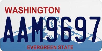 WA license plate AAM9697