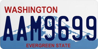 WA license plate AAM9699