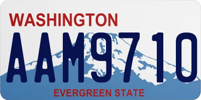 WA license plate AAM9710