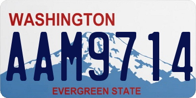 WA license plate AAM9714