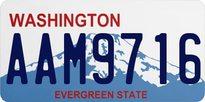 WA license plate AAM9716