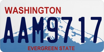WA license plate AAM9717