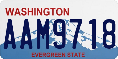 WA license plate AAM9718