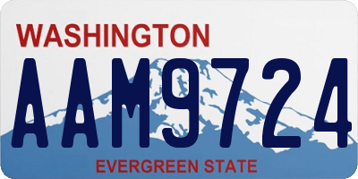WA license plate AAM9724