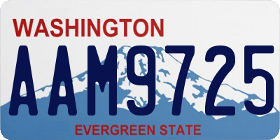 WA license plate AAM9725