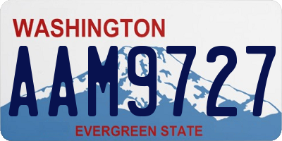 WA license plate AAM9727