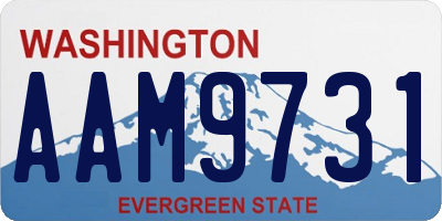 WA license plate AAM9731