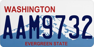 WA license plate AAM9732