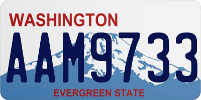 WA license plate AAM9733
