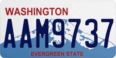 WA license plate AAM9737