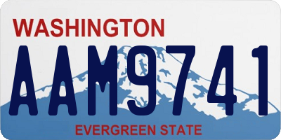 WA license plate AAM9741