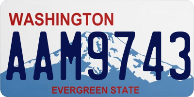 WA license plate AAM9743