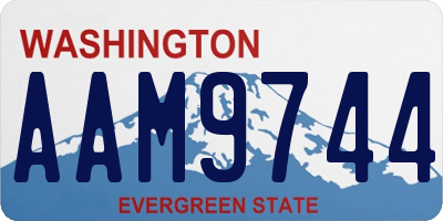 WA license plate AAM9744