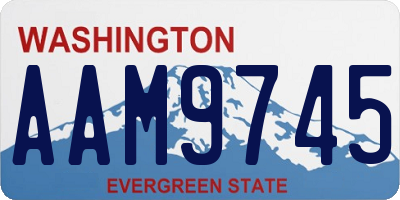WA license plate AAM9745