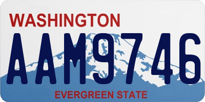 WA license plate AAM9746