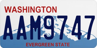 WA license plate AAM9747