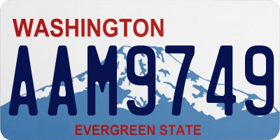 WA license plate AAM9749