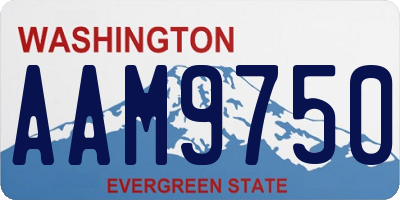 WA license plate AAM9750
