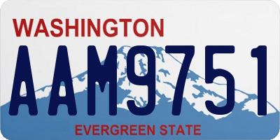 WA license plate AAM9751
