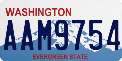 WA license plate AAM9754