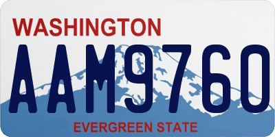 WA license plate AAM9760