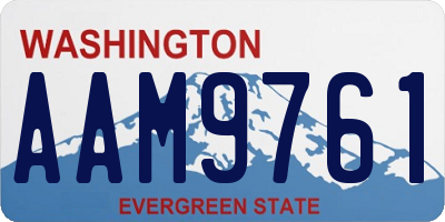 WA license plate AAM9761