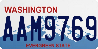 WA license plate AAM9769