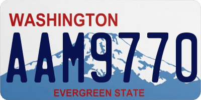 WA license plate AAM9770