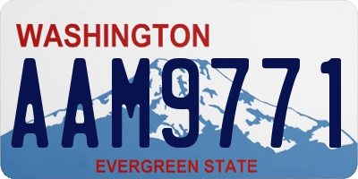 WA license plate AAM9771