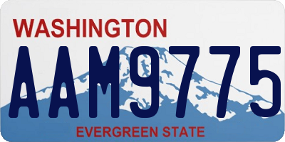 WA license plate AAM9775