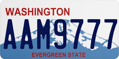 WA license plate AAM9777