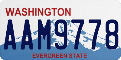 WA license plate AAM9778
