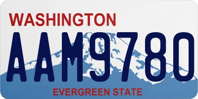 WA license plate AAM9780
