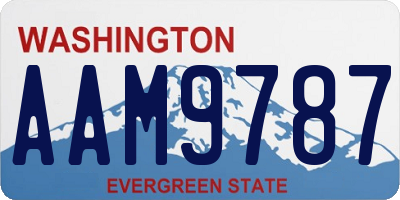 WA license plate AAM9787