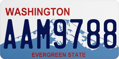 WA license plate AAM9788