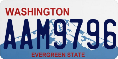 WA license plate AAM9796