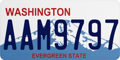 WA license plate AAM9797