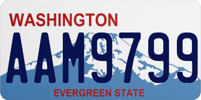 WA license plate AAM9799