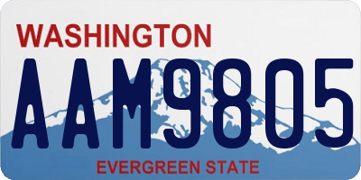WA license plate AAM9805