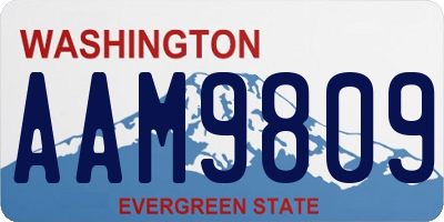 WA license plate AAM9809